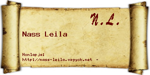 Nass Leila névjegykártya