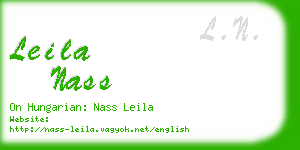 leila nass business card